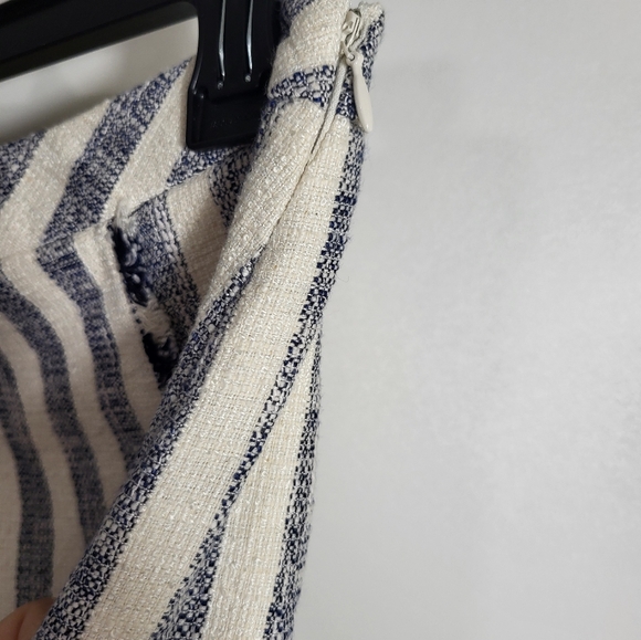 Banana Republic blue & white stripe pencil skirt, women's 0  #2398 - Picture 7 of 8